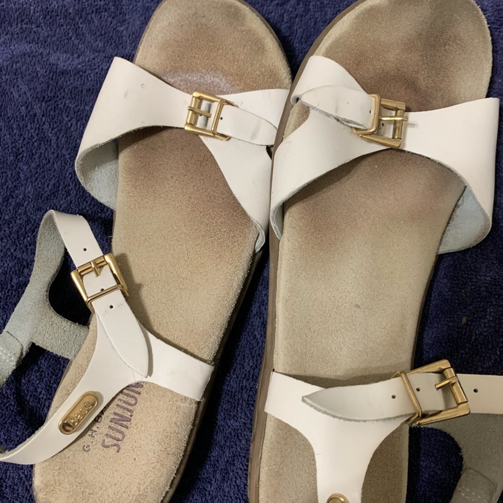 White Bass sandals ladies 8.5
